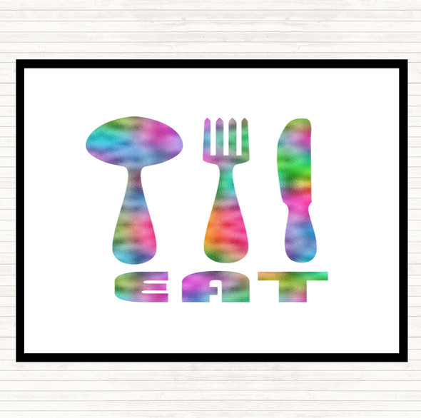 Eat Rainbow Quote Dinner Table Placemat