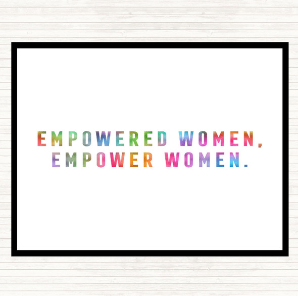 Empowered Women Rainbow Quote Mouse Mat Pad