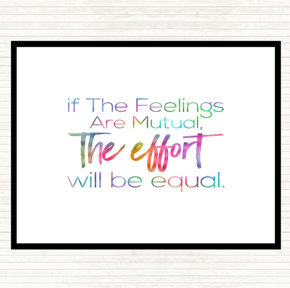 Equal Effort Rainbow Quote Dinner Table Placemat