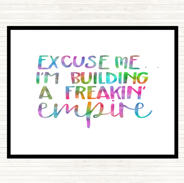 Excuse Me Rainbow Quote Mouse Mat Pad