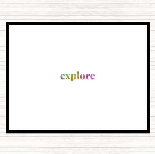 Explore Rainbow Quote Mouse Mat Pad
