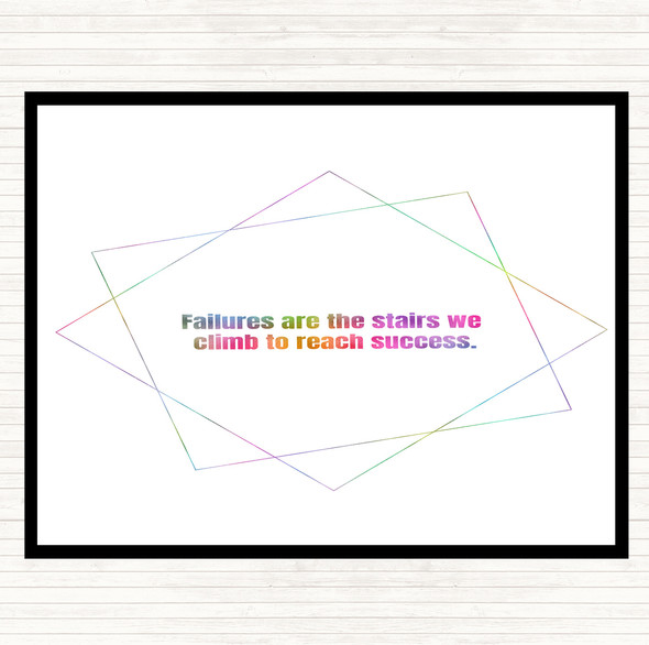 Failures Stairs Success Rainbow Quote Dinner Table Placemat