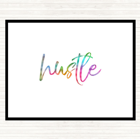 Fancy Hustle Rainbow Quote Mouse Mat Pad