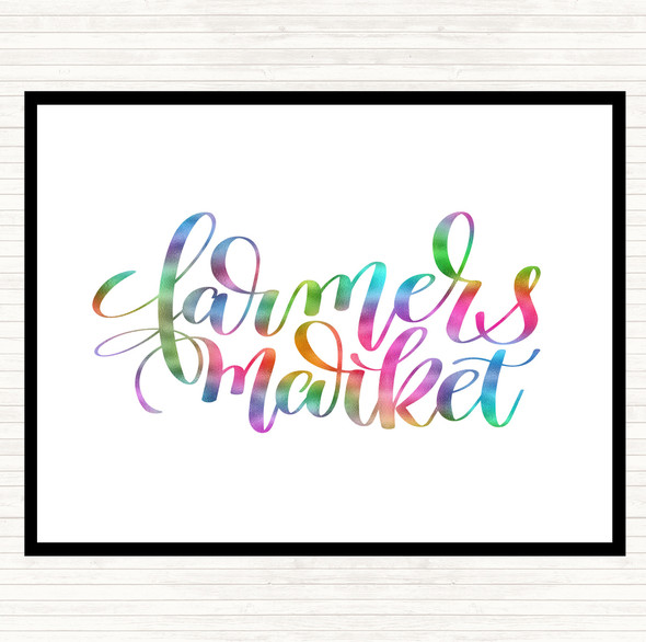 Farmers Market Rainbow Quote Mouse Mat Pad