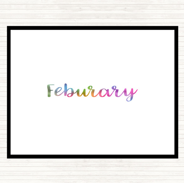 February Rainbow Quote Mouse Mat Pad