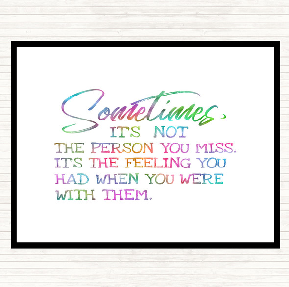 Feeling You Had Rainbow Quote Dinner Table Placemat