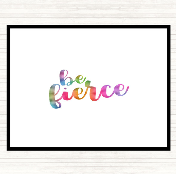Fierce Rainbow Quote Dinner Table Placemat