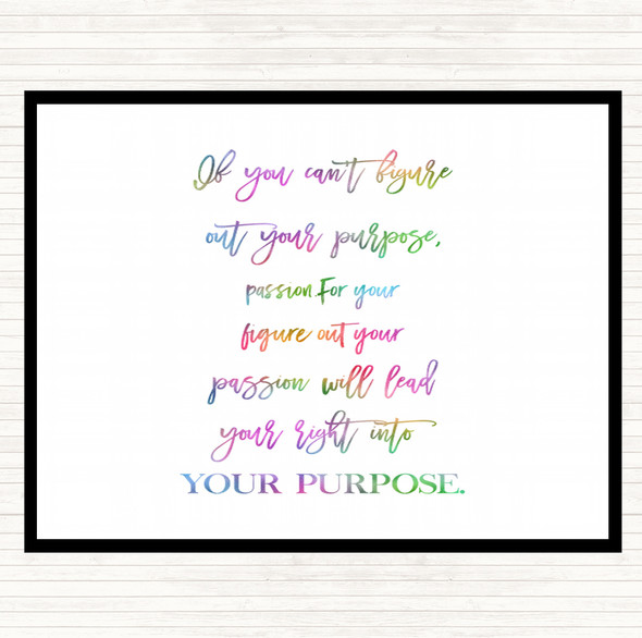 Figure Out Your Purpose Rainbow Quote Mouse Mat Pad