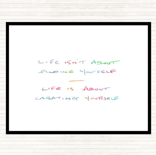 Finding Yourself Rainbow Quote Mouse Mat Pad