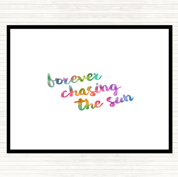 Forever Chasing Rainbow Quote Mouse Mat Pad