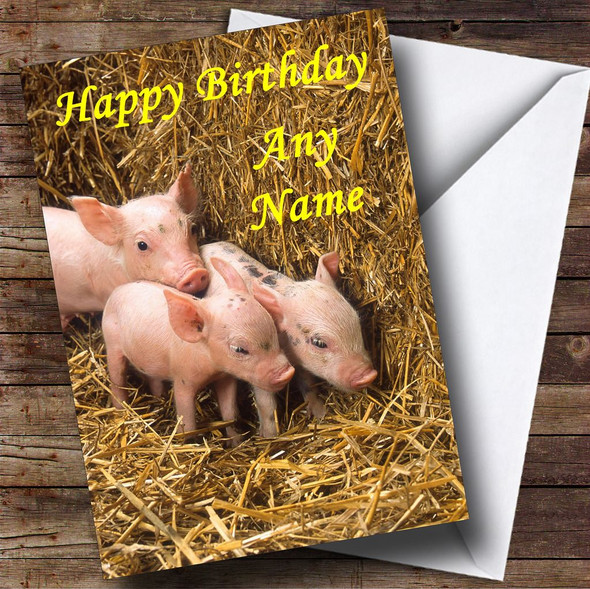 Piglets Personalised Birthday Card