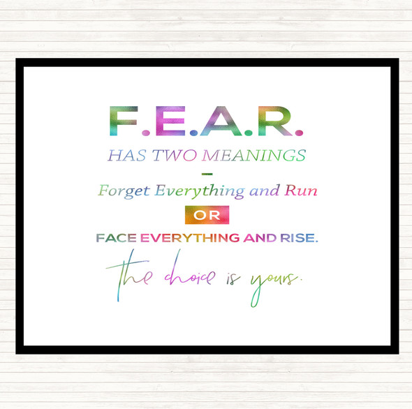 Forget Everything Rainbow Quote Dinner Table Placemat