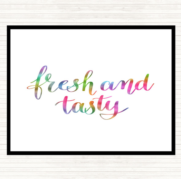 Fresh And Tasty Rainbow Quote Mouse Mat Pad