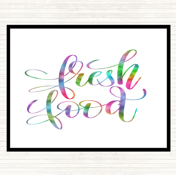 Fresh Food Rainbow Quote Mouse Mat Pad