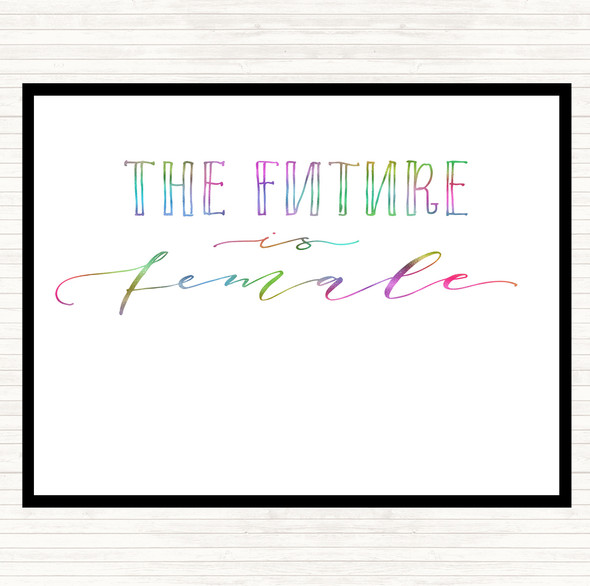 Future Is Female Rainbow Quote Mouse Mat Pad
