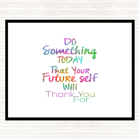 Future Self Rainbow Quote Dinner Table Placemat