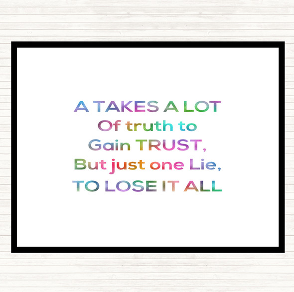 Gain Trust Rainbow Quote Mouse Mat Pad