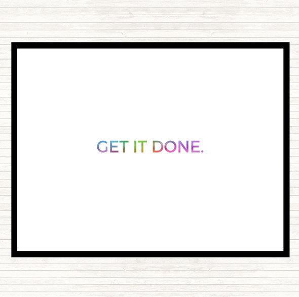 Get It Done Rainbow Quote Mouse Mat Pad