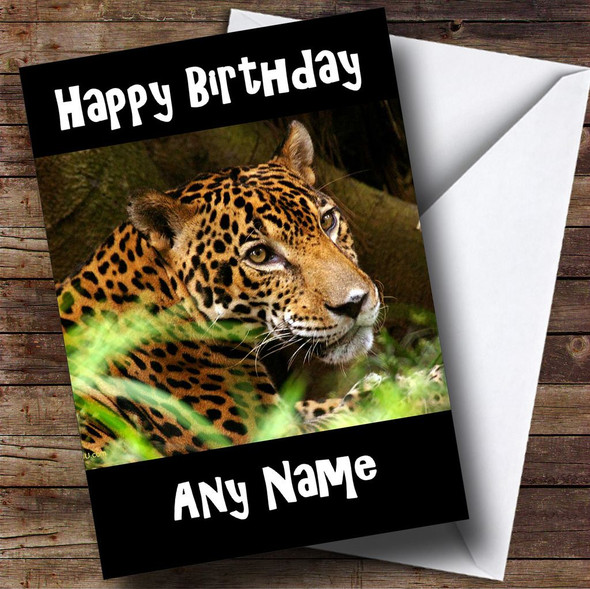 Leopard Personalised Birthday Card