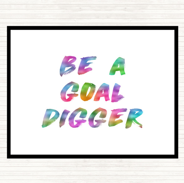 Goal Digger Rainbow Quote Mouse Mat Pad