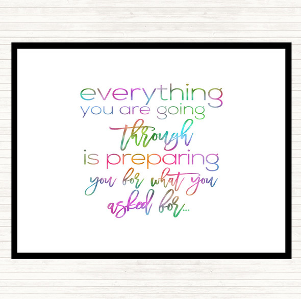 Going Through Rainbow Quote Mouse Mat Pad