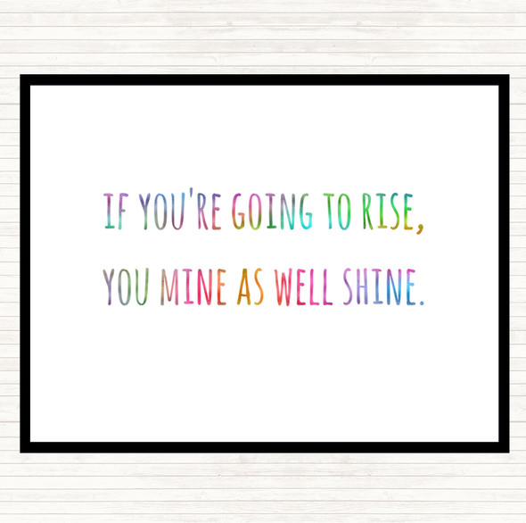 Going To Rise Rainbow Quote Mouse Mat Pad