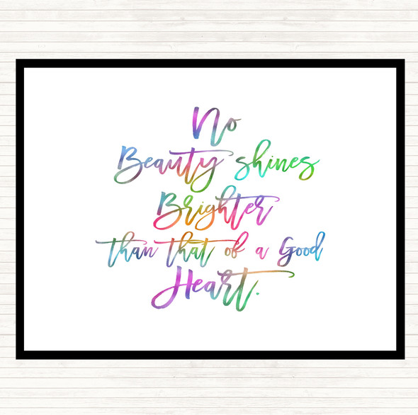 Good Heart Rainbow Quote Mouse Mat Pad