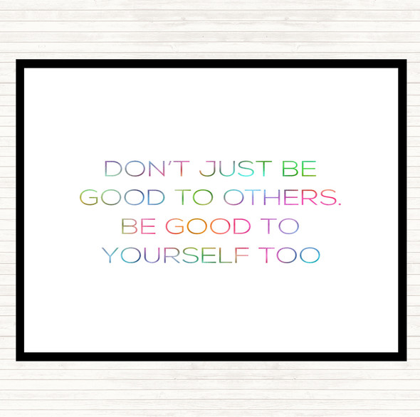 Good To Others Rainbow Quote Mouse Mat Pad