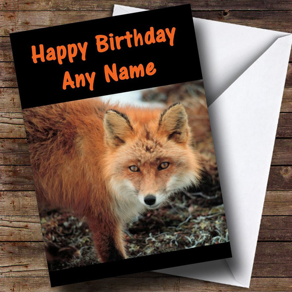 Curious Fox Personalised Birthday Card
