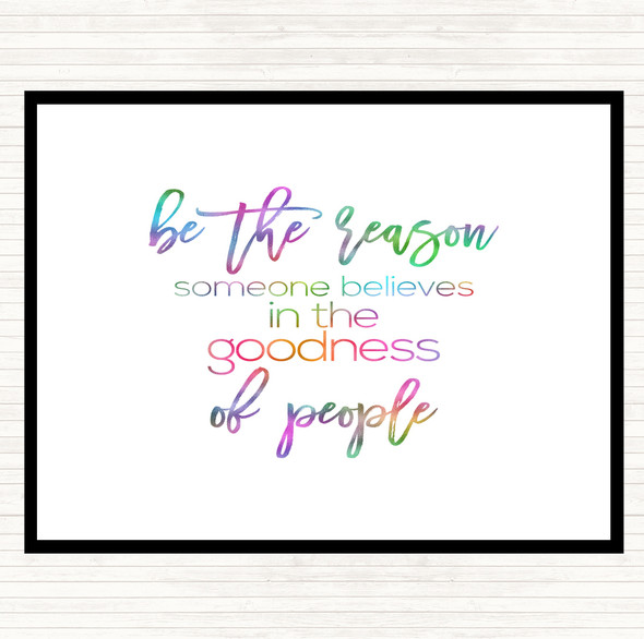 Goodness Of People Rainbow Quote Mouse Mat Pad