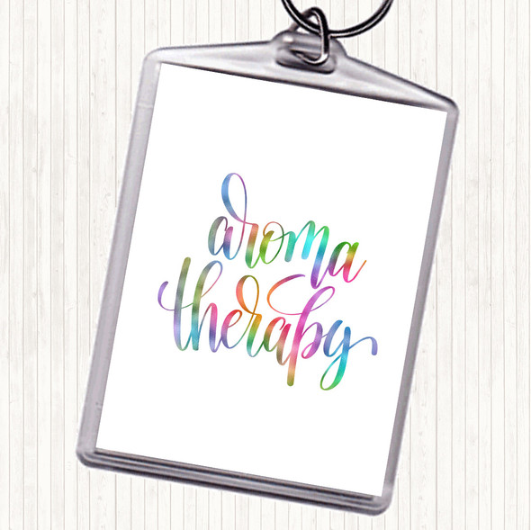 Aromatherapy Rainbow Quote Bag Tag Keychain Keyring