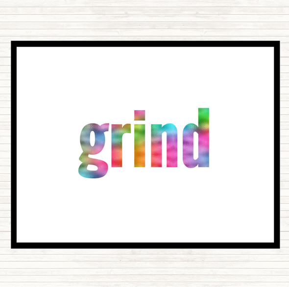 Grind Rainbow Quote Dinner Table Placemat