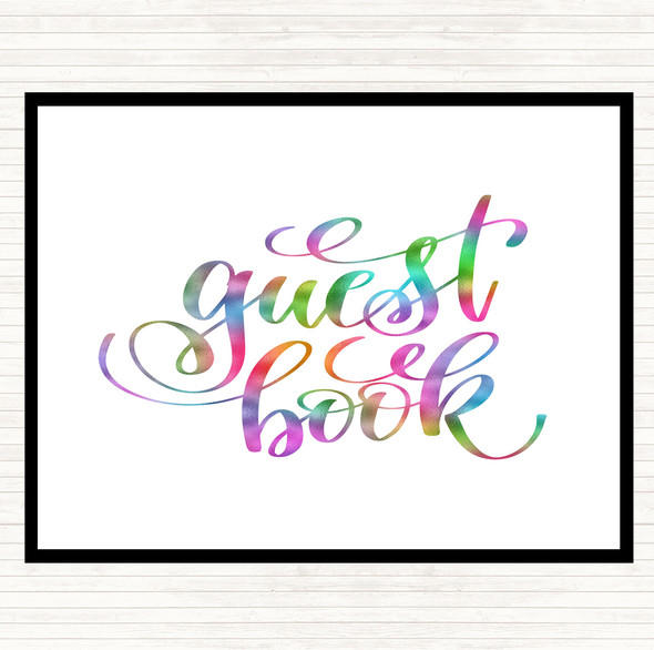 Guest Book Rainbow Quote Mouse Mat Pad
