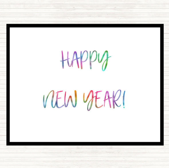 Happy New Year Rainbow Quote Mouse Mat Pad