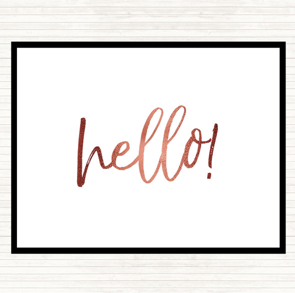 Rose Gold Hello Fancy Quote Mouse Mat Pad