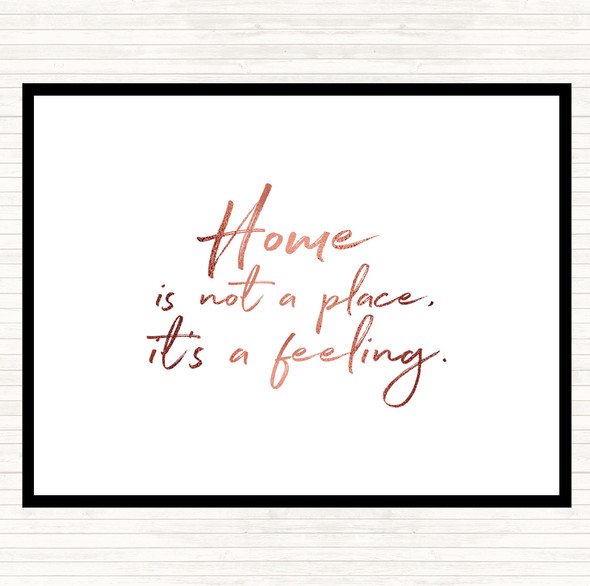 Rose Gold Home Is Not A Place Quote Mouse Mat Pad