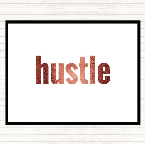 Rose Gold Hustle Big Quote Mouse Mat Pad