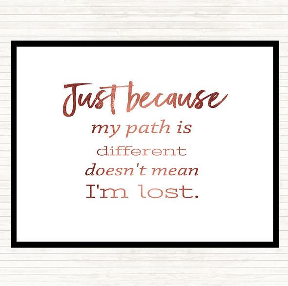 Rose Gold I'm Lost Quote Mouse Mat Pad