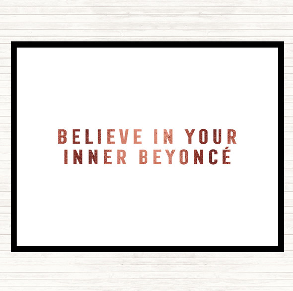 Rose Gold Inner Beyonce Quote Mouse Mat Pad
