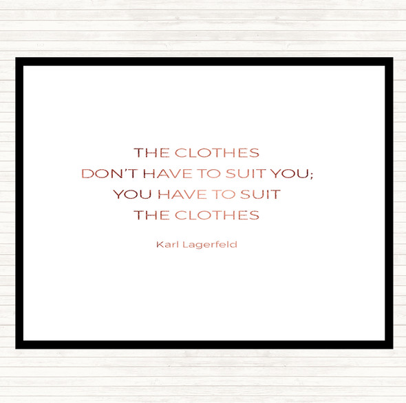 Rose Gold Karl Lagerfield Suit The Clothes Quote Dinner Table Placemat