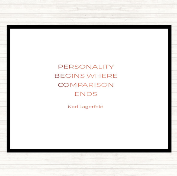 Rose Gold Karl Personality Quote Mouse Mat Pad