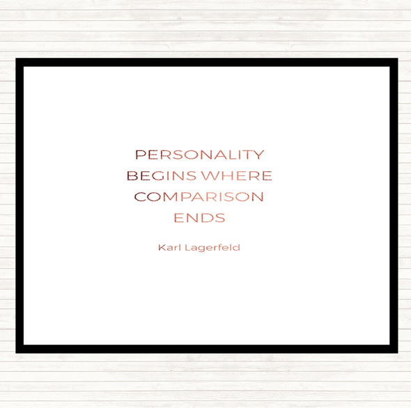 Rose Gold Karl Personality Quote Dinner Table Placemat
