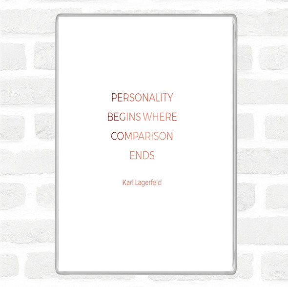 Rose Gold Karl Personality Quote Jumbo Fridge Magnet