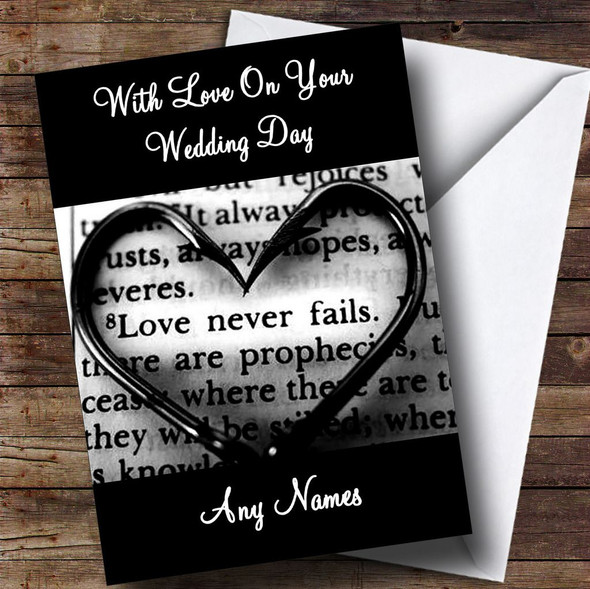 Love Script Personalised Wedding Day Card