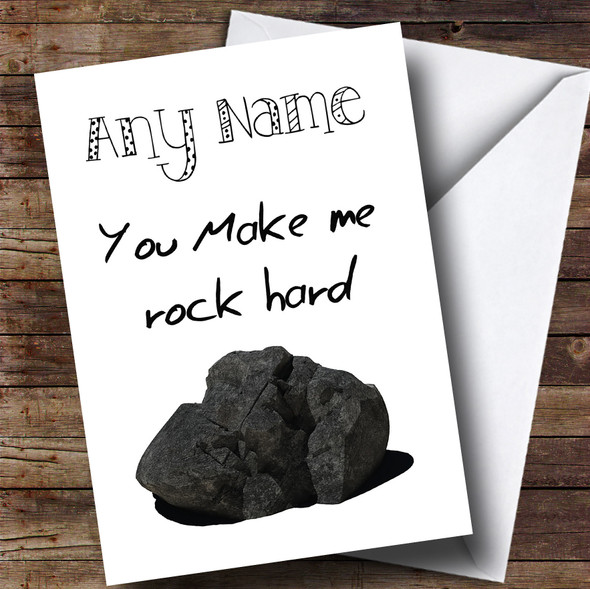 Valentines You Make Me Rock Hard Personalised Valentines Card