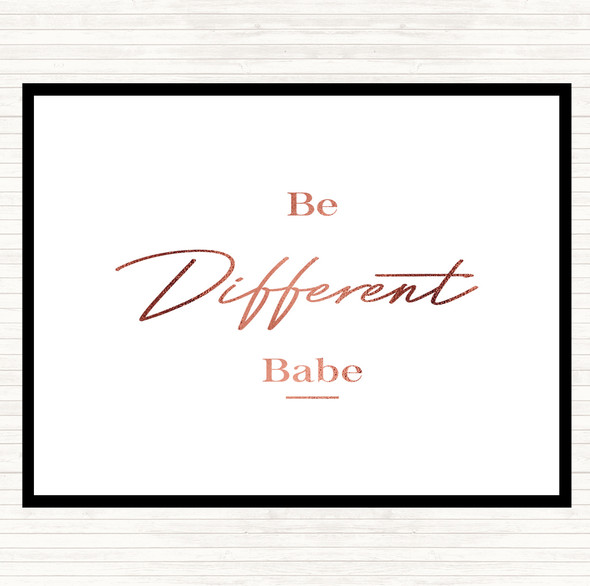 Rose Gold Be Different Quote Dinner Table Placemat