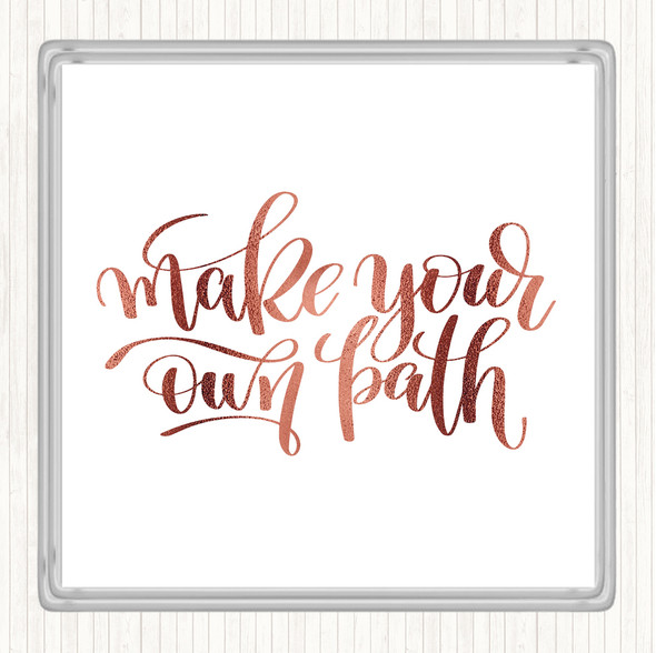 Rose Gold Make Your Own Quote Drinks Mat Coaster