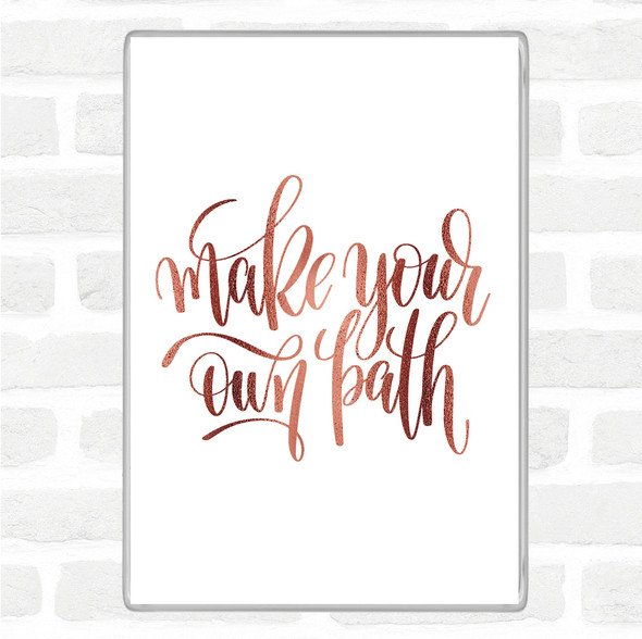 Rose Gold Make Your Own Quote Jumbo Fridge Magnet