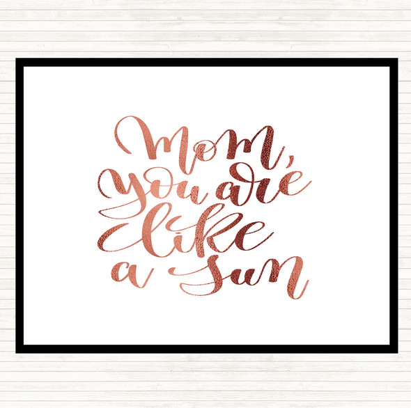 Rose Gold Mom Like A Sun Quote Mouse Mat Pad