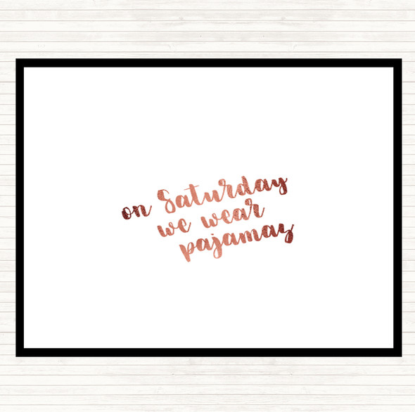 Rose Gold On Saturday Quote Mouse Mat Pad